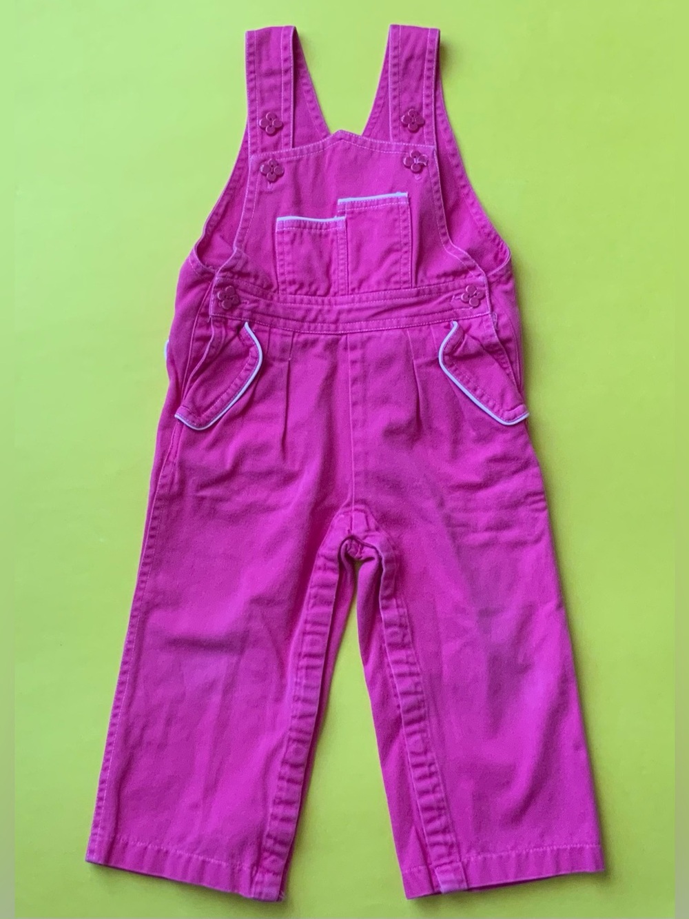 Vintage 90Kids Pink Overalls - Unbranded Girls' Cotton Dungarees